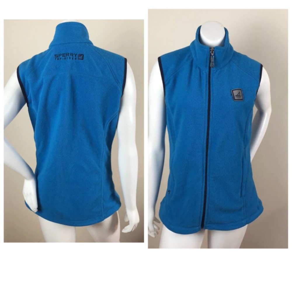 Sperry Top Sider STS35 Vest Blue Polyester Fleece
